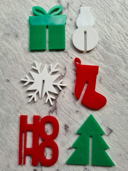 Acrylic Christmas Cup Toppers
