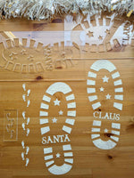 Acrylic Santa + Elf Footprint Stencil