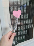 Acrylic Blank Drink Tags Heart + Hexagon