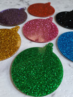 Glitter Acrylic baubles Small